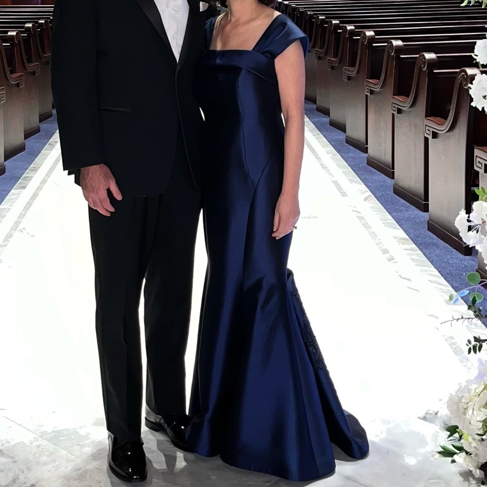 Navy blue gown